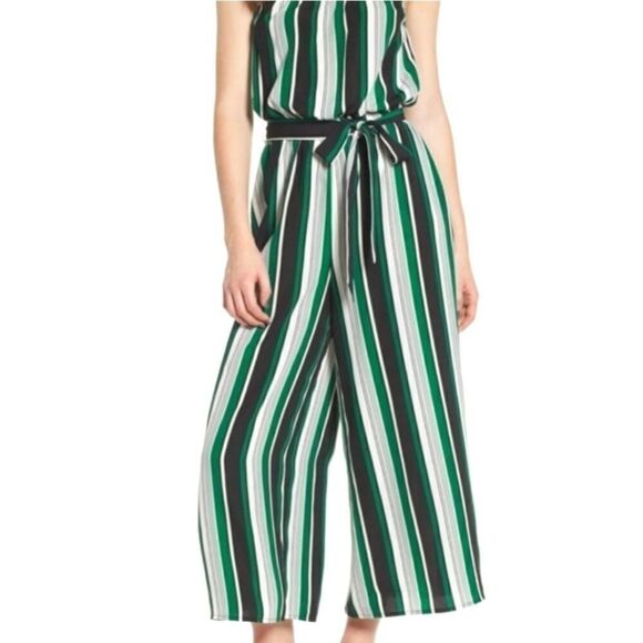 Soprano Stripped Seeveless Jumpsuit Size Small - Picture 1 of 11